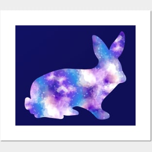 Pastel Outer Space Rabbit Posters and Art